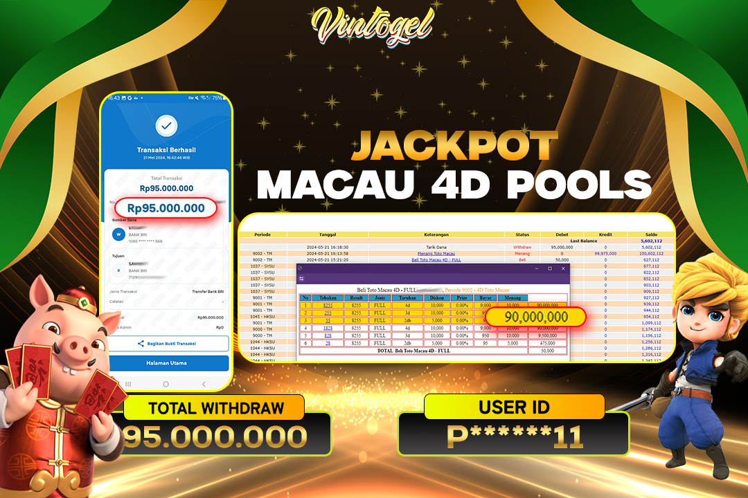 VINTOGEL – JP MACAU POOLS RP 95.000.000